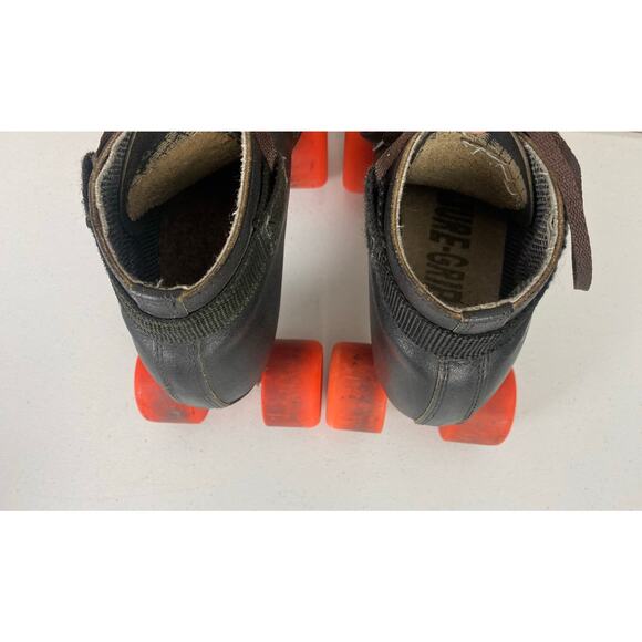 VTG Riedell USA Quad leather speed roller skates Vanguard wheels Invader plate 9 - Picture 6 of 7